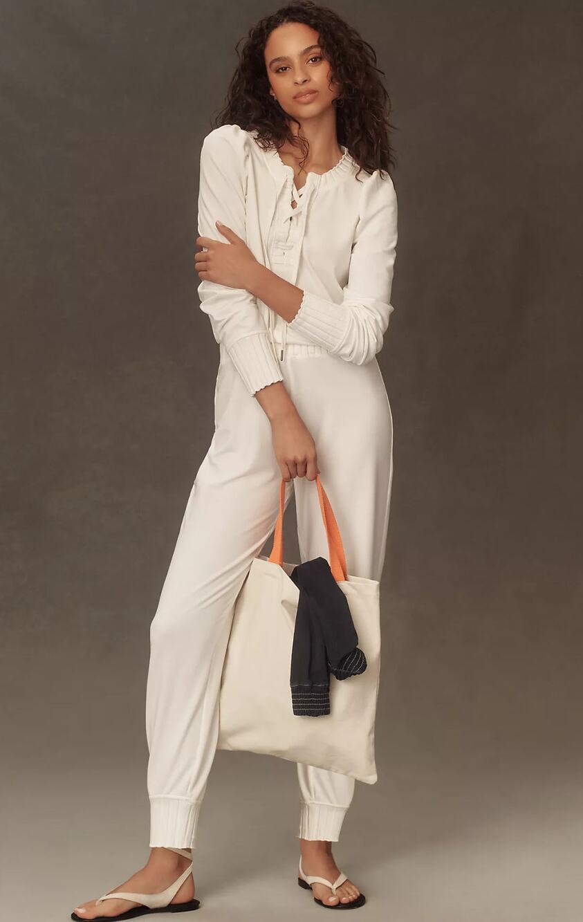 NWT Sundays White Cotton Jumpsuit - Size Medium